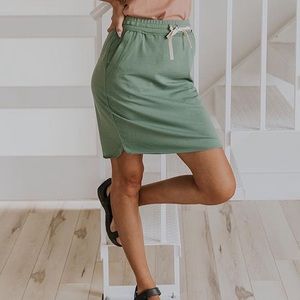 Roolee Green Casual Skirt